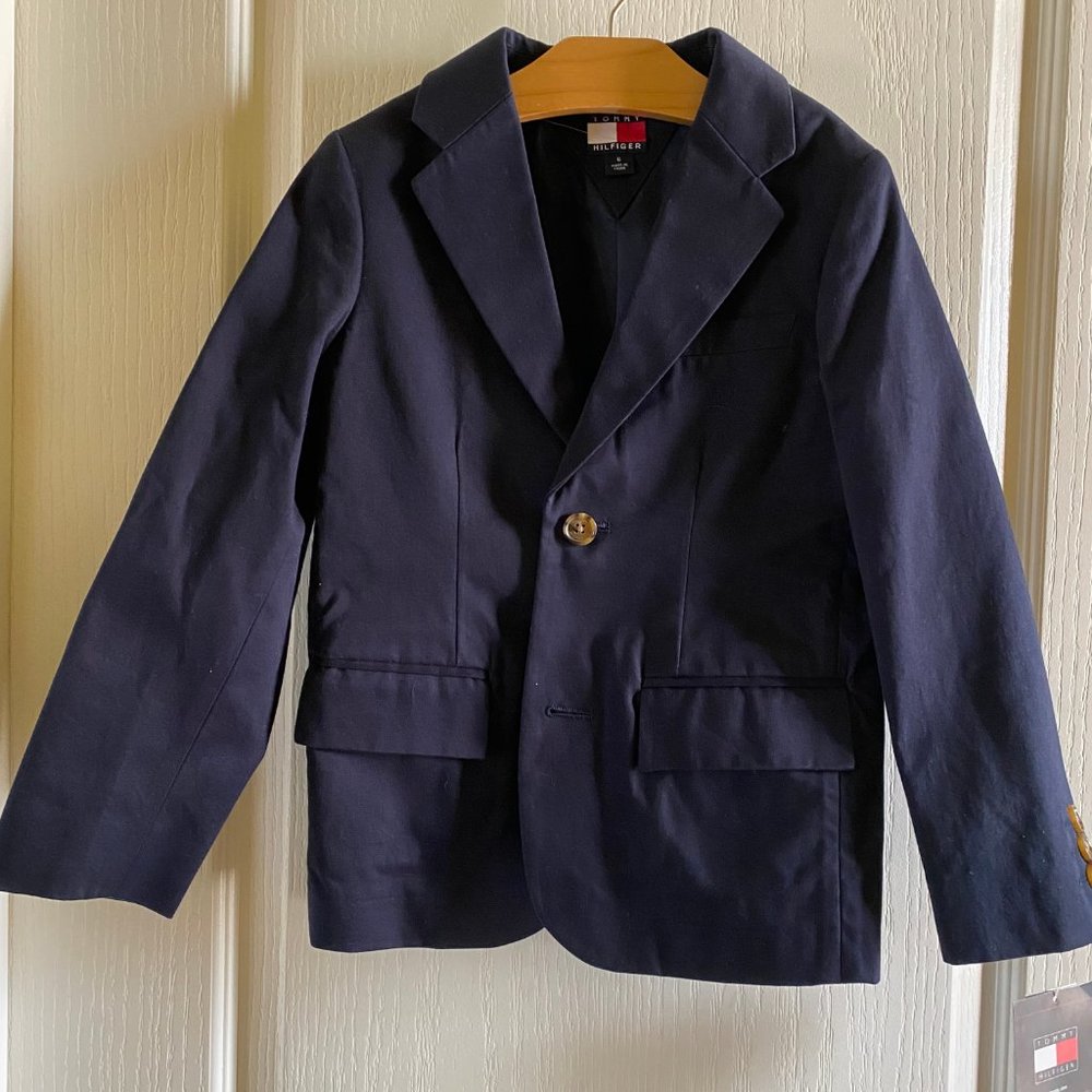 NEW Tommy Hilfiger Boys Navy Jacket Sport Blazer Size 6